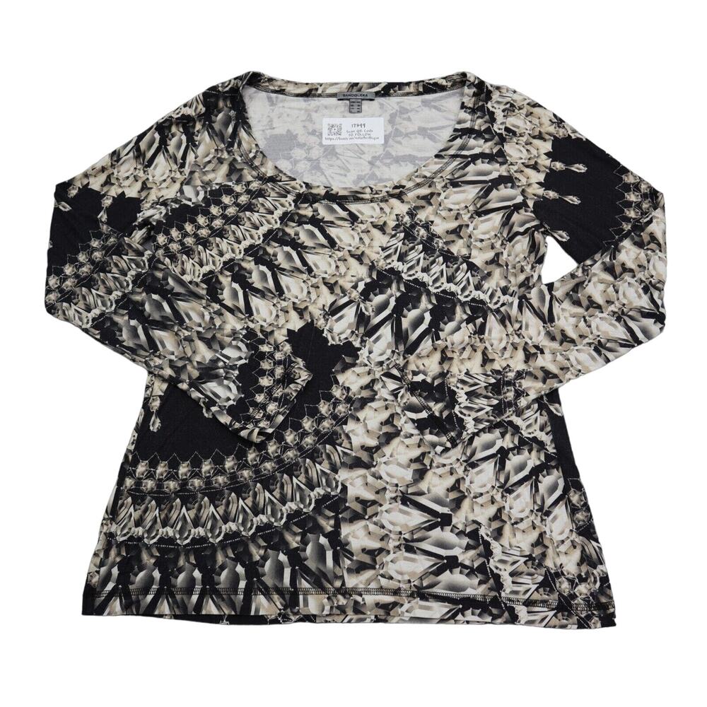 Bandolera Shirt Womens 44 Multicolor Long Sleeve Crew Neck Pullover Blouse